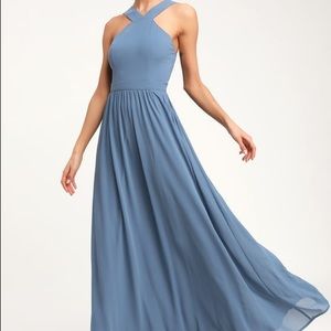 Lulu’s Bridesmaid Dress Slate Blue